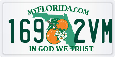 FL license plate 1692VM