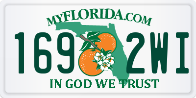 FL license plate 1692WI