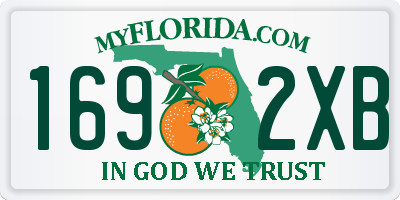 FL license plate 1692XB