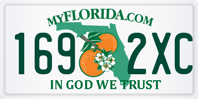 FL license plate 1692XC