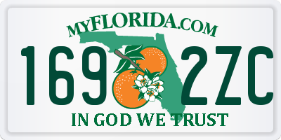 FL license plate 1692ZC