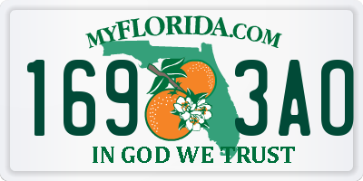 FL license plate 1693AO