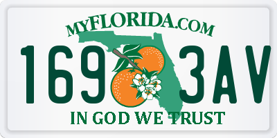 FL license plate 1693AV