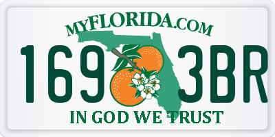 FL license plate 1693BR