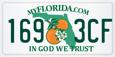FL license plate 1693CF