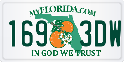 FL license plate 1693DW