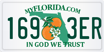 FL license plate 1693ER