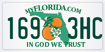 FL license plate 1693HC