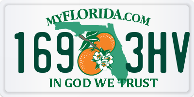 FL license plate 1693HV