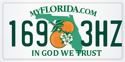 FL license plate 1693HZ
