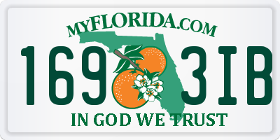 FL license plate 1693IB