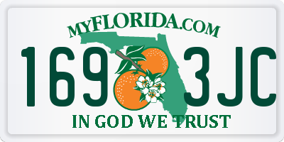FL license plate 1693JC