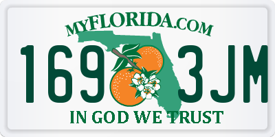 FL license plate 1693JM
