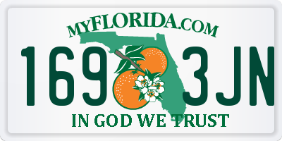 FL license plate 1693JN