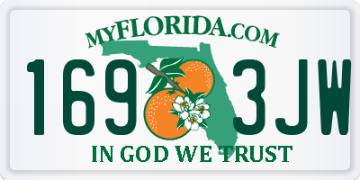 FL license plate 1693JW