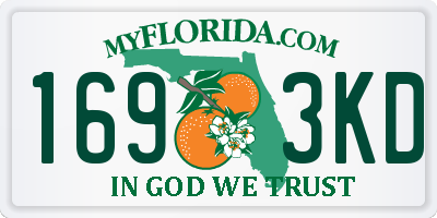 FL license plate 1693KD