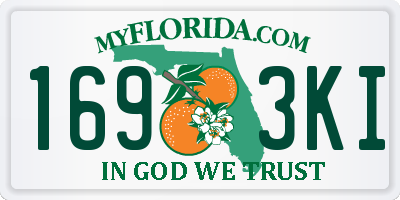 FL license plate 1693KI
