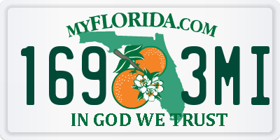 FL license plate 1693MI