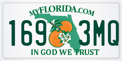 FL license plate 1693MQ