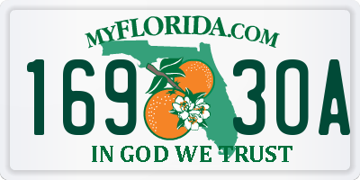 FL license plate 1693OA