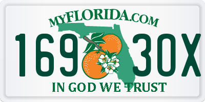 FL license plate 1693OX