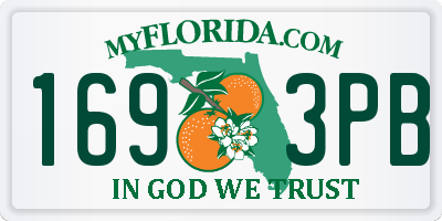 FL license plate 1693PB