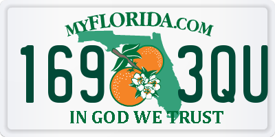 FL license plate 1693QU