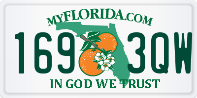 FL license plate 1693QW
