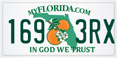 FL license plate 1693RX