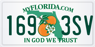 FL license plate 1693SV