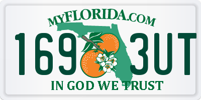 FL license plate 1693UT