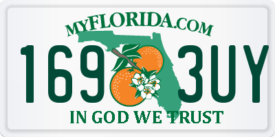 FL license plate 1693UY