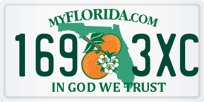 FL license plate 1693XC
