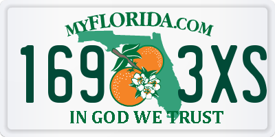FL license plate 1693XS