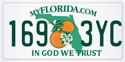 FL license plate 1693YC
