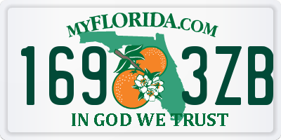 FL license plate 1693ZB