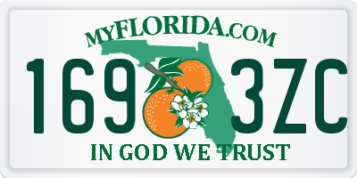 FL license plate 1693ZC