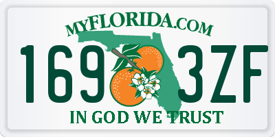 FL license plate 1693ZF