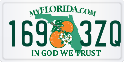 FL license plate 1693ZQ