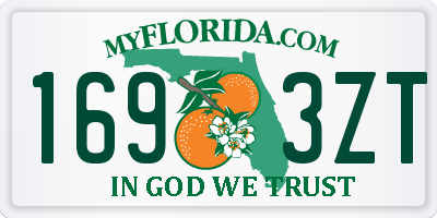 FL license plate 1693ZT