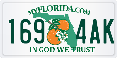 FL license plate 1694AK