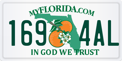 FL license plate 1694AL