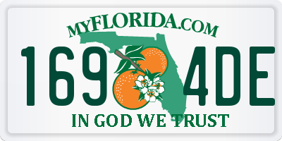 FL license plate 1694DE