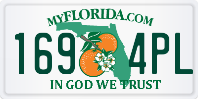 FL license plate 1694PL