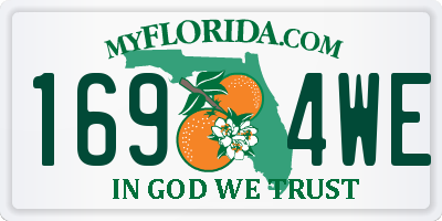 FL license plate 1694WE