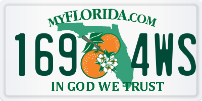 FL license plate 1694WS