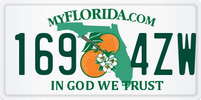 FL license plate 1694ZW