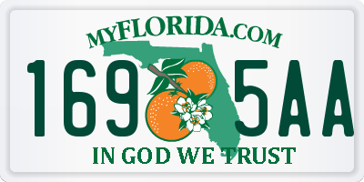 FL license plate 1695AA