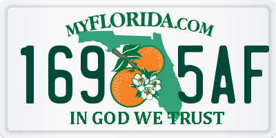 FL license plate 1695AF