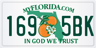 FL license plate 1695BK